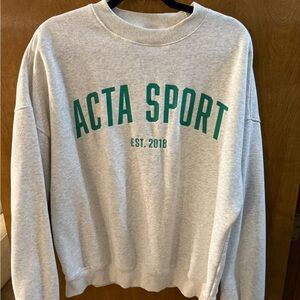 Heather Grey Acta Sport Essentials Crew. L/XL